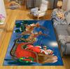 Christmas Rug  Santa Playroom and Bedroom Plush Carpet Non-slip  Soft Play Mat Bed Area Rug Parlor Decor