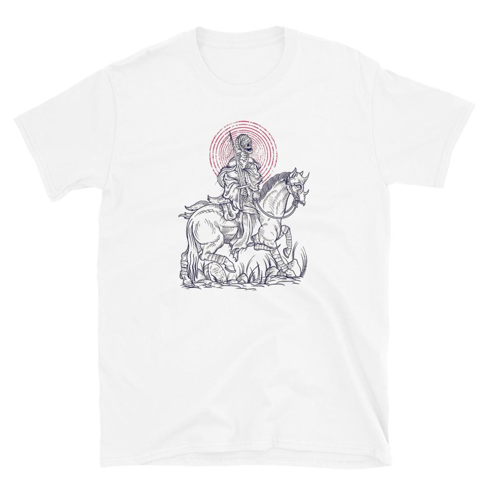 

Средневековый рыцарь на коне с мечом Графическая футболка Топы Футболка - Исторический дизайн воина T 3XL