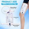 Catheter Bags for Men with 5PCS, Foley Catheter Leg Bags for Men 1000ML, Urine Bags for Easy Flip Drain Design