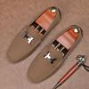 Four Seasons Men's Pig Bar Leather Hand-sewn Doudou Shoes Soft-soled Soft Casual Shoes Driving Driving Shoes One Pedal Men's Shoes