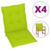 Day and Night - Day and Night Garden Chair Cushion Low Backrest 4 Pcs Light Green Oxford Fabric
