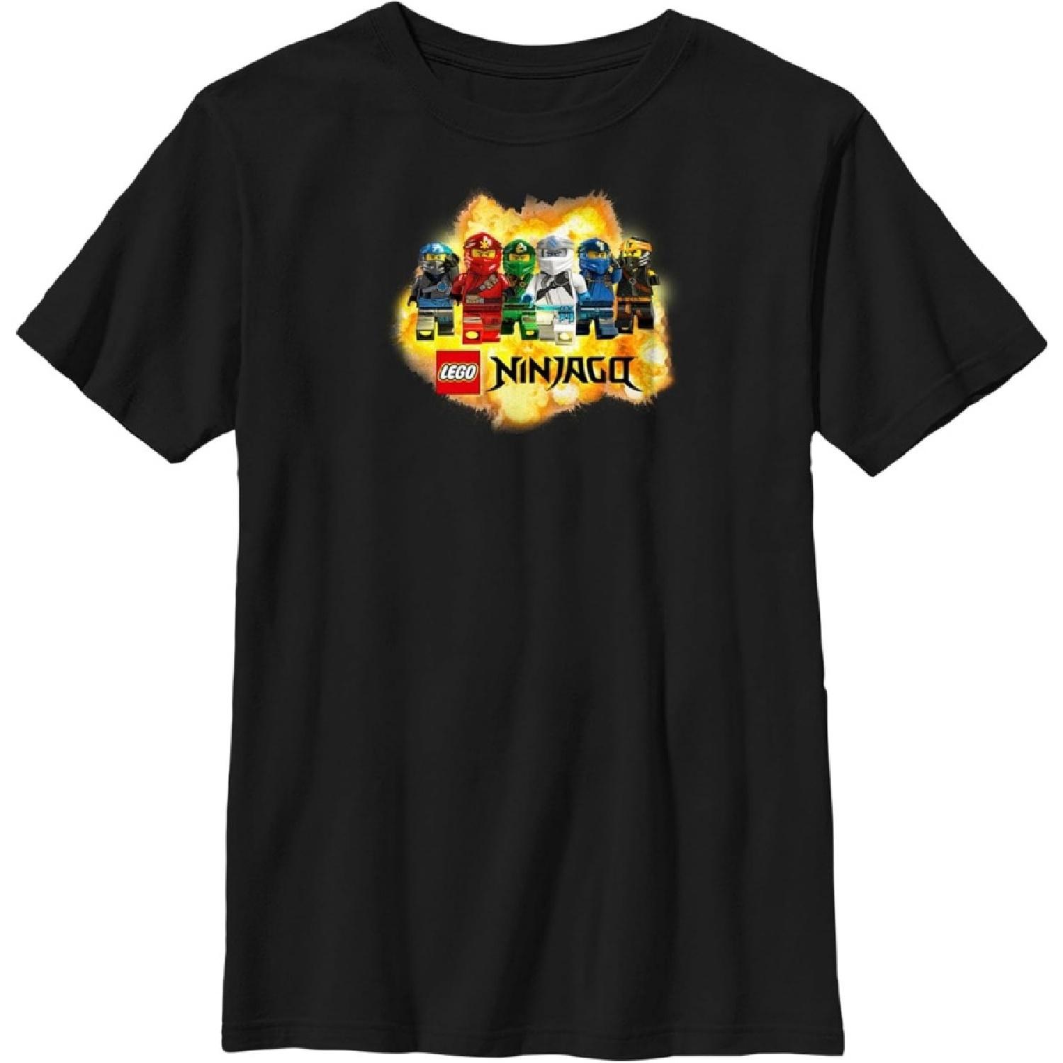 

Детская футболка с коротким рукавом Fifth Sun Lego Ninjago Ниндзя-взрыв для мальчиков S разноцветный