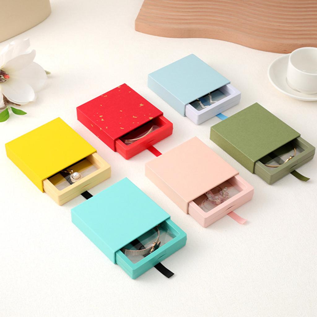 13 Colors Drawer Suspension Drawer Box Earrings Necklace Rings Storage Jewelry Box PE Film Jewelry Packaging Box