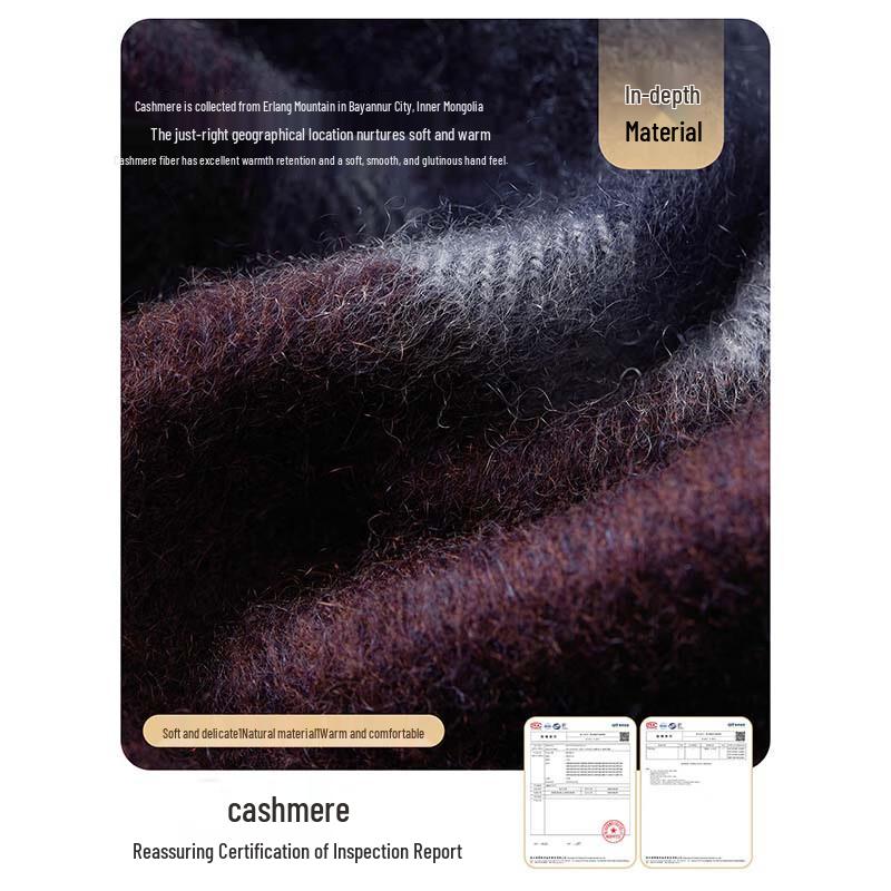 JIUMU Men's Pure Cashmere Winter Scarf