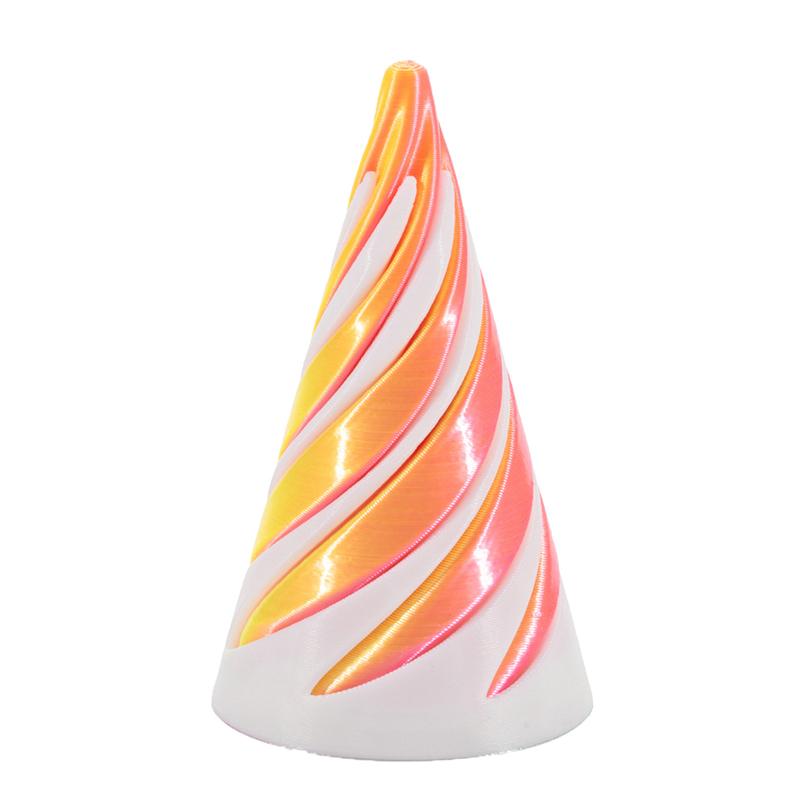 3D Printed Spiral Cone Toy Fidget Toy Impossible Pyramid Passthrough Sculpture Mini Vortex Thread Illusion For Kids And Adults