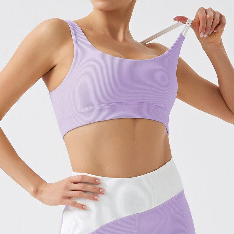 Guangzhou Jinke Sporting Goods Co., Ltd. Environmental Protection Recycled Fabric Rib Beauty Back Yoga Clothes Suit High Waist