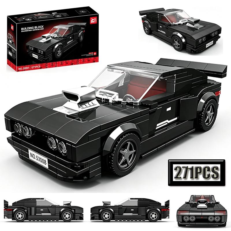 DIY Assembly MOC Racing Blocks - Multi Style Creative Car Models Home Decoration Boys' Birthday Puzzle Toys