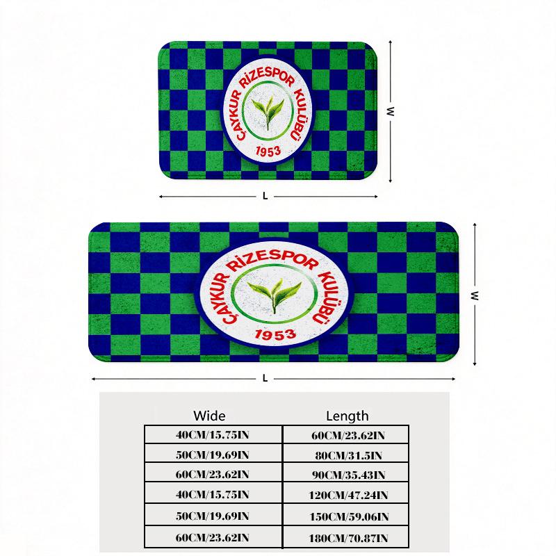 Caykur Rizespor Flannel Kitchen Mat Christmas Soft Area Rug Non Slip Floor Carpet Home Decoration