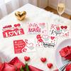 6/12Pcs Valentines Day Couple Scratch Card with Stickers DIY Romantic Love Heart Greeting Card Wedding Engagement Anniversary Party Supplies