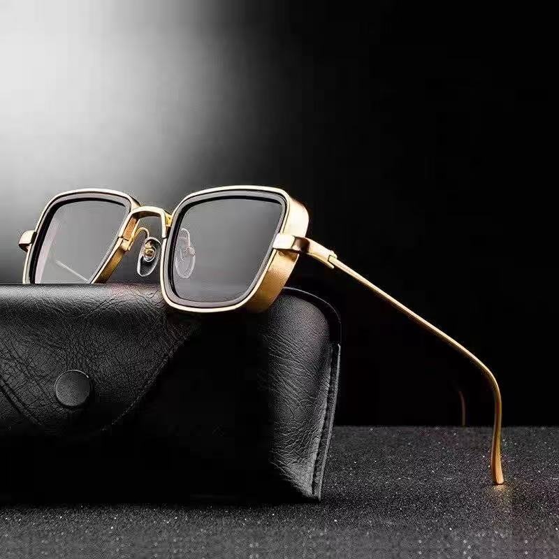 Thick Edge Metal Square Sun Glasses Women Men Trend Colorful Luxury Sunglasses Fishing Camping Female Male Eyeglasses