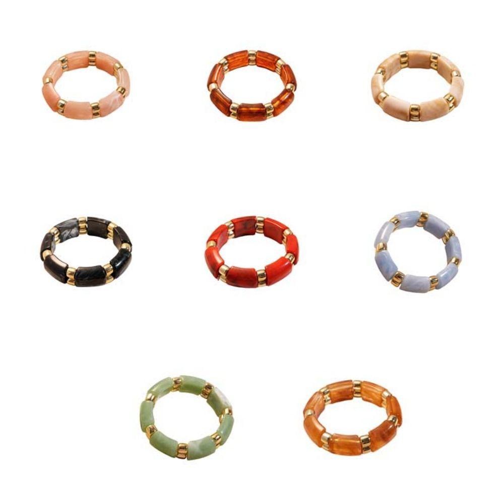 Wide Acrylic Bangle Geometric Retro Hand Ring Temperament Exaggerated Bracelet  Gift