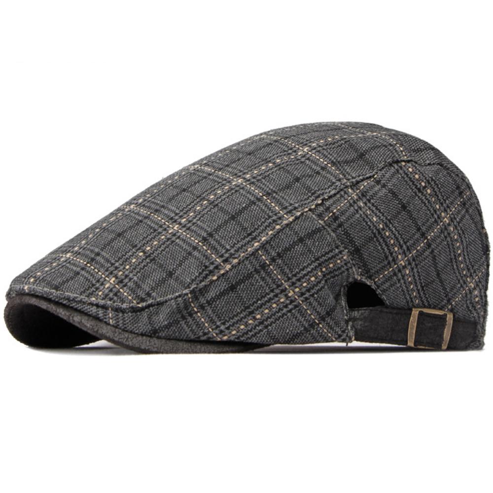 HT4642 Mens Berets Vintage Artist Painter Beret Hat Women Spring Summer Autumn Ivy Flat Cap Male Female Classic Plaid Beret Cap