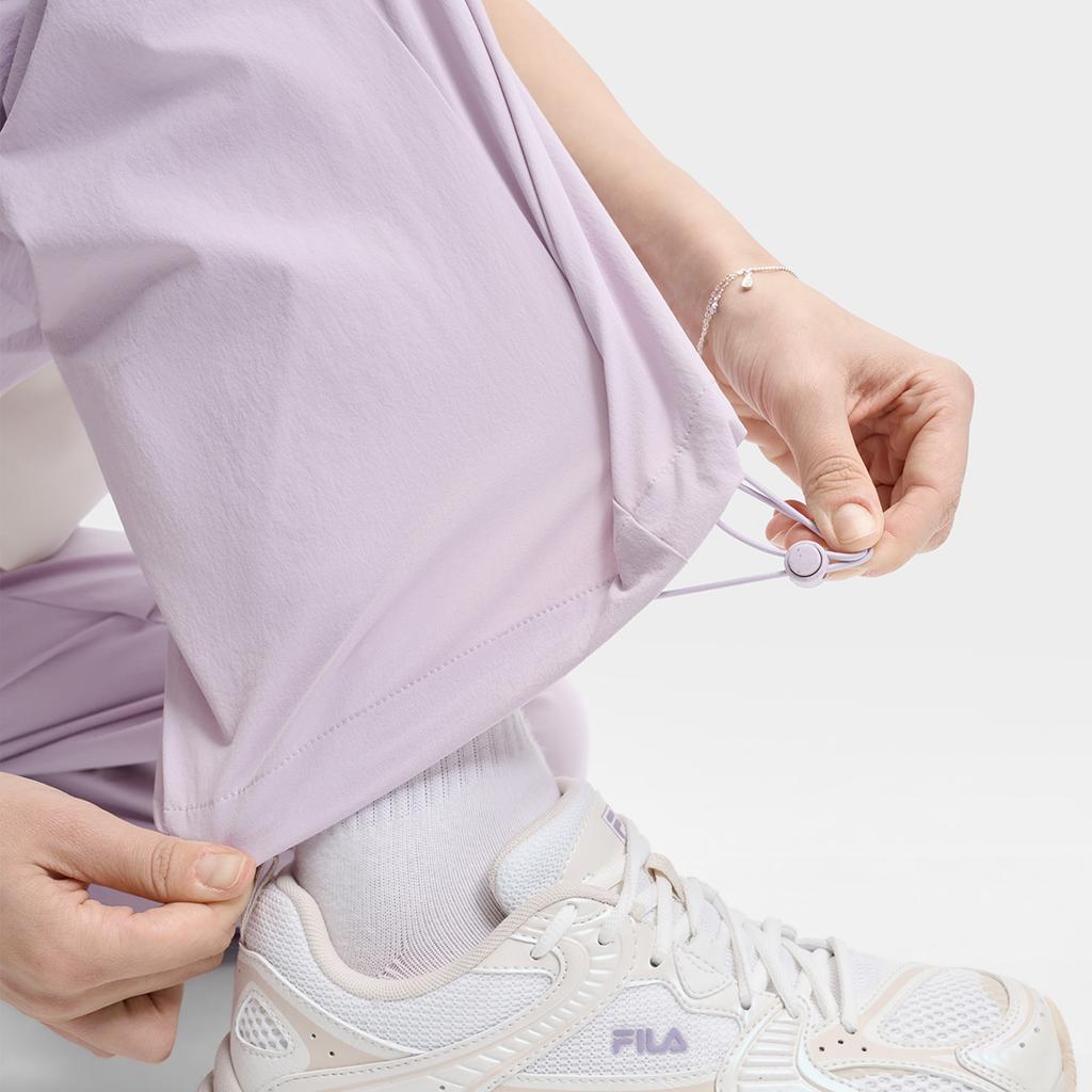 FILA Original Fashion Simple Classic Retro Sports Style Versatile Comfortable Loose Woven Casual Pants Women bottoms Bell-Purple F51W629801FPU