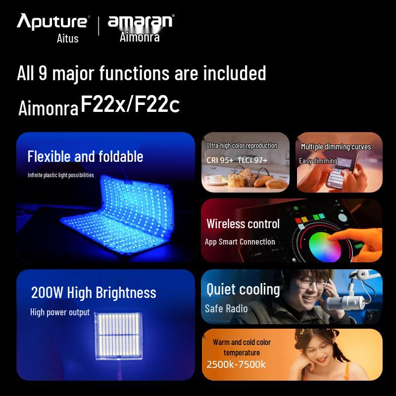 Aputure Amaran F22c 200W RGBWW Flexible LED Mat Light Kit
