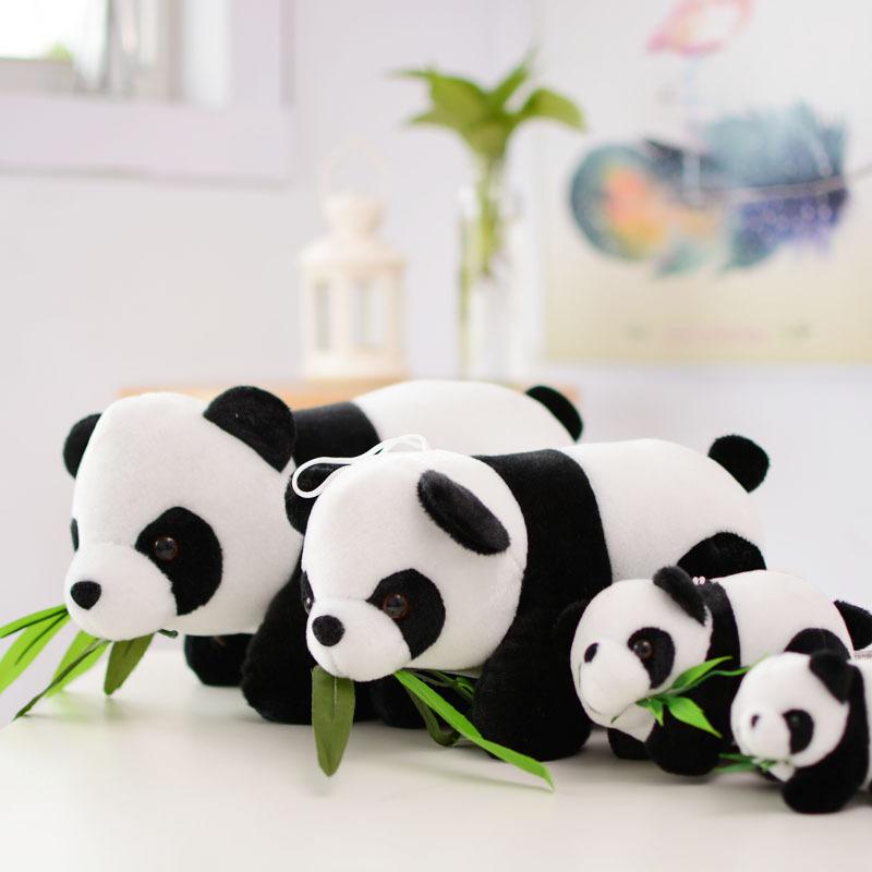 Cute Party Version of National Treasure Giant Panda Pendant Plush Toy Doll Small Mini Doll Black and White Rag Doll