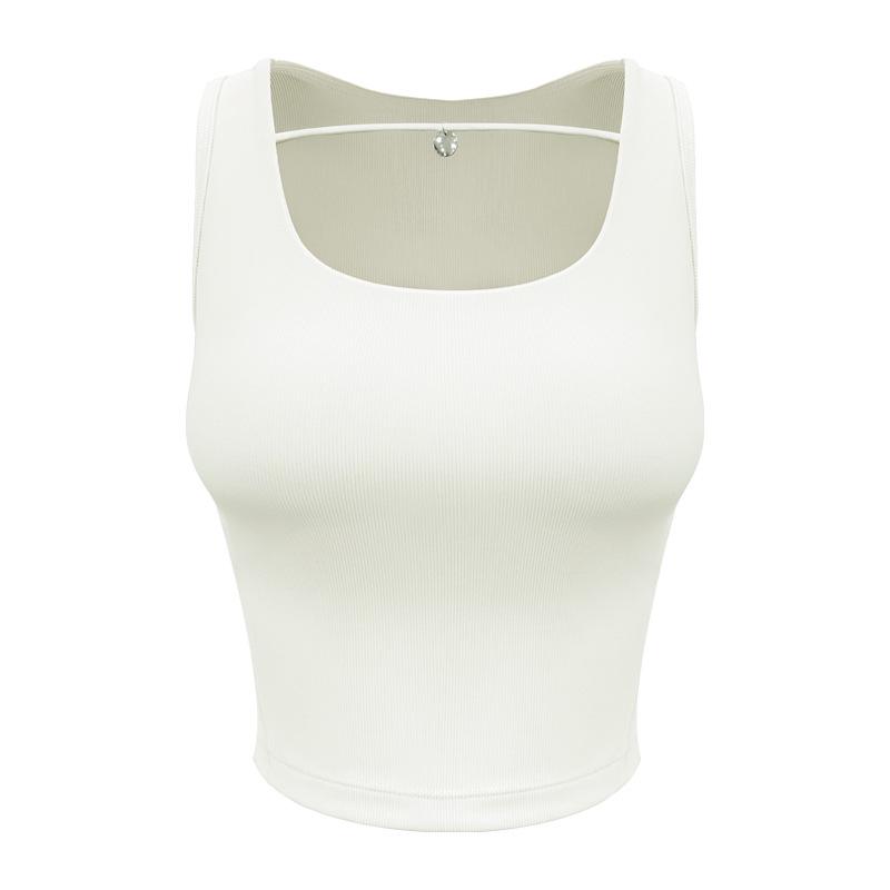 Damen High-Intensity Stoßfestes Yoga Tank Top mit Eingebautem Brustpolster für Sommer-Fitness