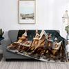 Home Decoration Plush Throw Sofa Blanket Bedspread Bed Fluffy Soft Blankets Decor Plaid Modern Halloween Merry Christmas Winter