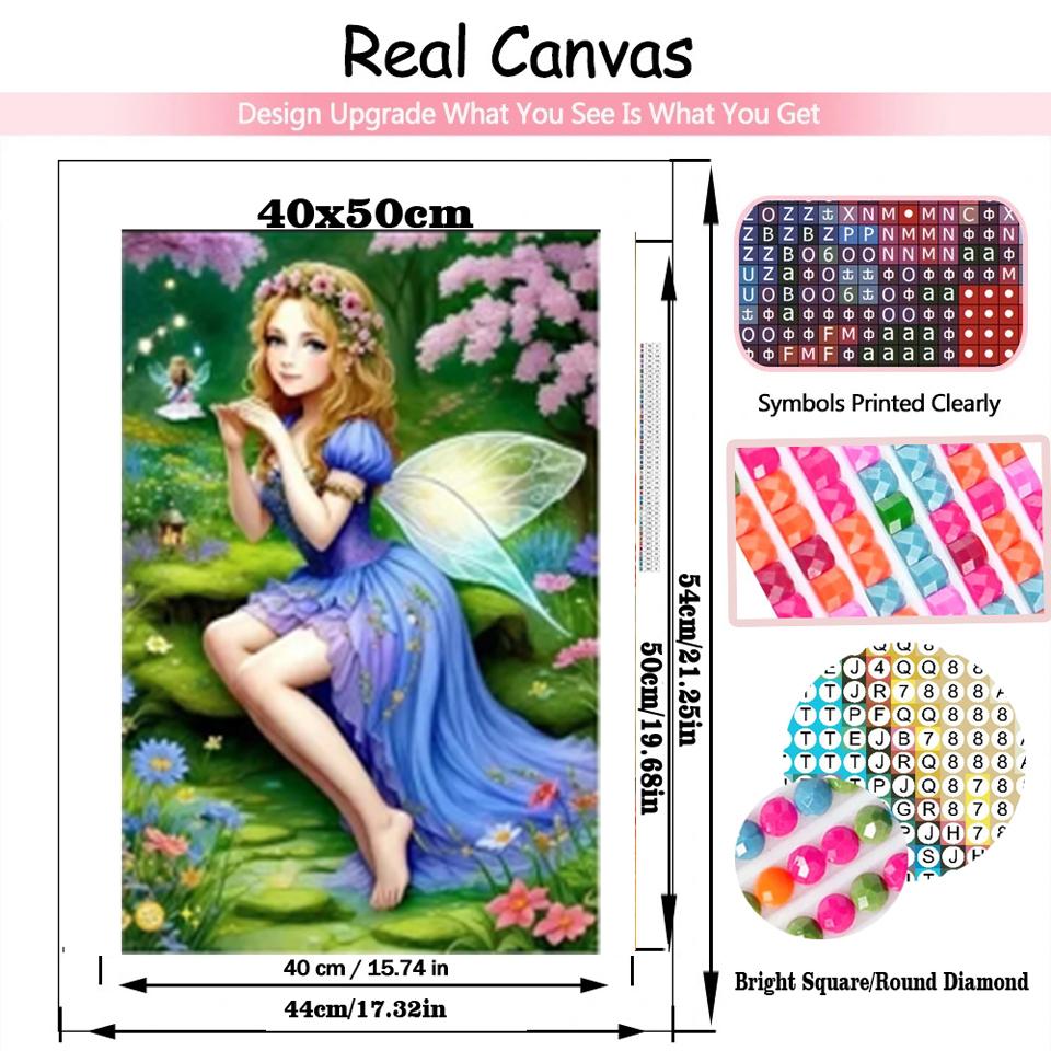 New 2024 Diy  Diamond Painting Kits Embroidery Mosaic Fantasy Cute Angel Elf Girl Jewelry Cross Stitch Home Decor Craft Gift