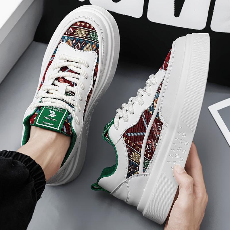 

Chunky Shoes Mens Casual Skateboard Leather Sneakers Luxury Summer Outdoor Hiking Sports Tennis Running Platform Loafers 44 зелений