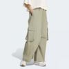 Adidas Womens City Tech Parachute Cargo Pants Loose Fit Woven Strap Beige