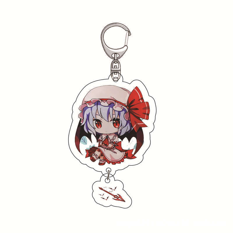 Animation Touhou Project Acrylic Pendant Key Ring Reimu Remilia Flandre Hanging Decoration Piece Attachment High Quality 55mm