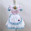 Maid Outfit Cosplay Polyester Fabric With Cute Apron And Bell For Halloween Cosplay Enthusiasts
