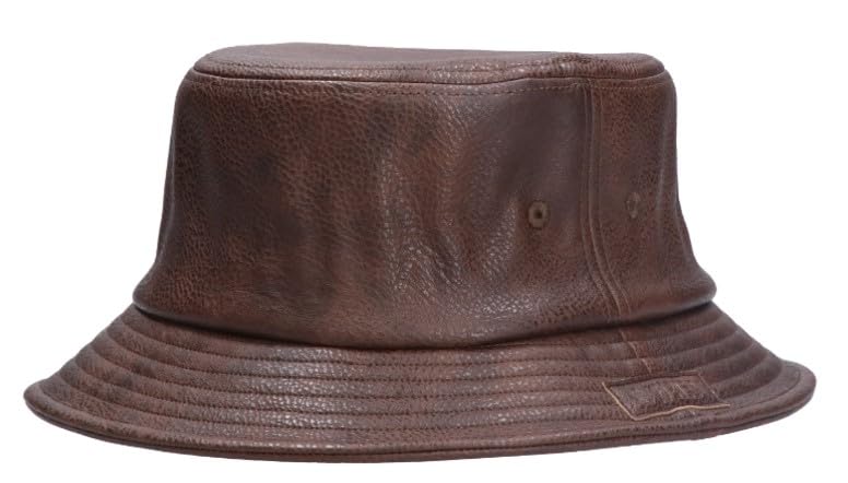 Avirex Leather Bucket Hat 80801800 Brown 70