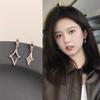 Luxury Vintage Style Star Shaped Drop Earrings Lightweight Metal Alloy Ear Studs for Women Fashion Jewelry Accessories