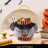 Pumpkin Lantern Trick-or-Treat Candy Bag for Kids - Halloween Handheld Decoration and Small Gift Prop