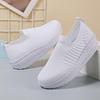Damskor i flygstickning Lätta Tjock sula Stor storlek Sport Casual Damskor