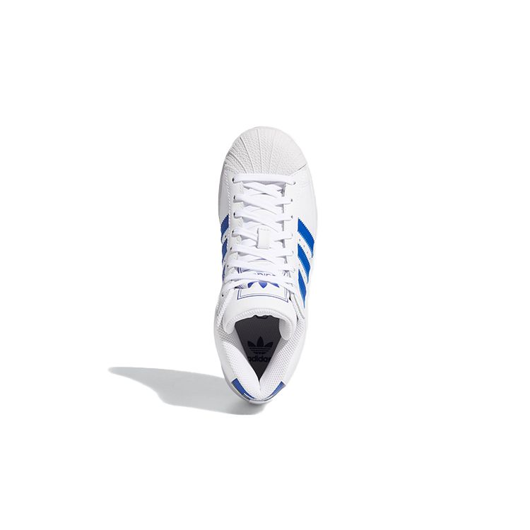 Adidas Originals Pro Model Breathable Mid-Top Kids Skate Shoes Kids Sneaker White Blue FV4981