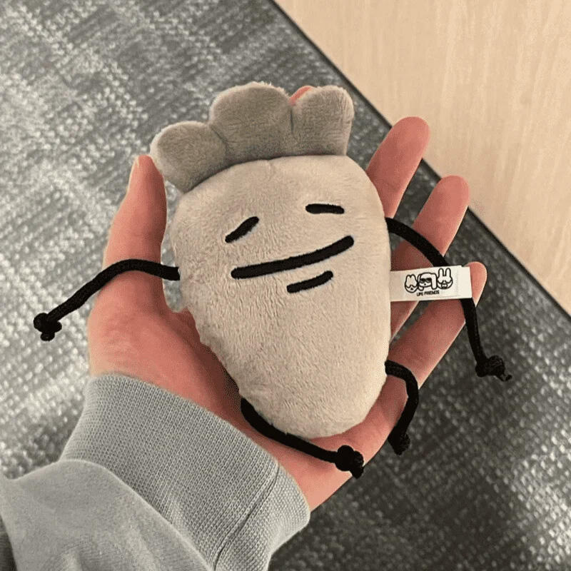 A trivial gray carrot doll keychain test bag hook key holder Insignificant Gray Carrot_1P
