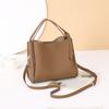 Basket Genuine Leather Bucket Bag Women's Handbag Western Niche Crossbody Bag Top Layer Cowhide Bag for Women