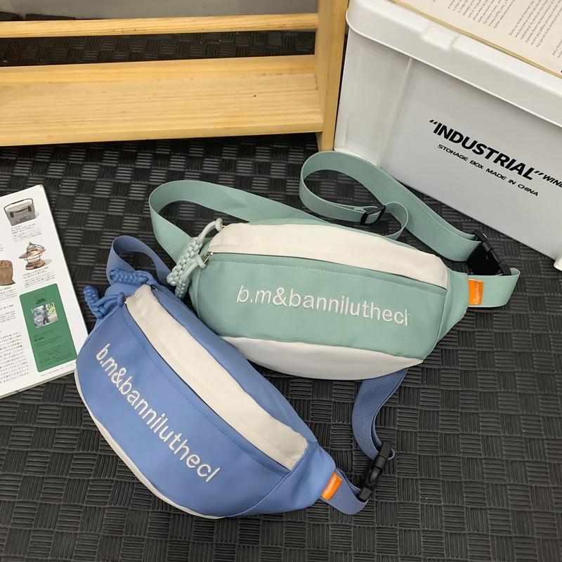 Chest Bag Men Women's Crossbody Bag Waist Bag Student Embroidered Satchel