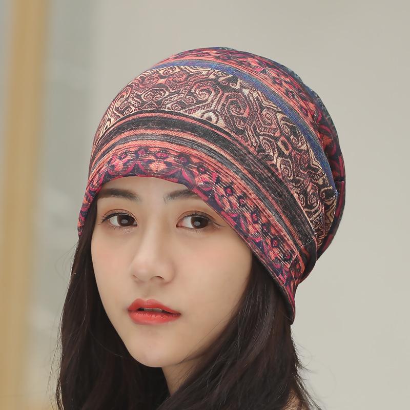 Spring And Summer Package Set Turban Cap Fashion Printing Bald Head Chemotherapy Cap Thin Section Pregnant Woman Monthly Hat Women's Hat