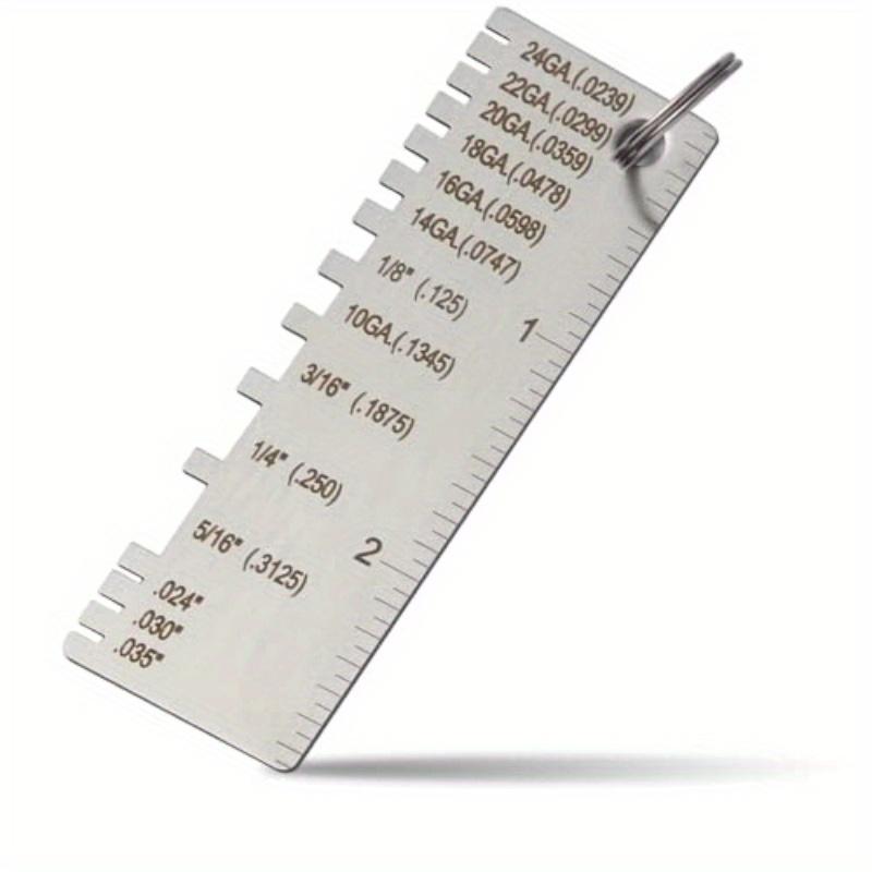 [Stainless Steel Wire Gauge Tool] Stainless Steel Welding Thickness Gauge- Wire Gauge Measurement Tool, Standard Dual-Sided Round Wire Cable
