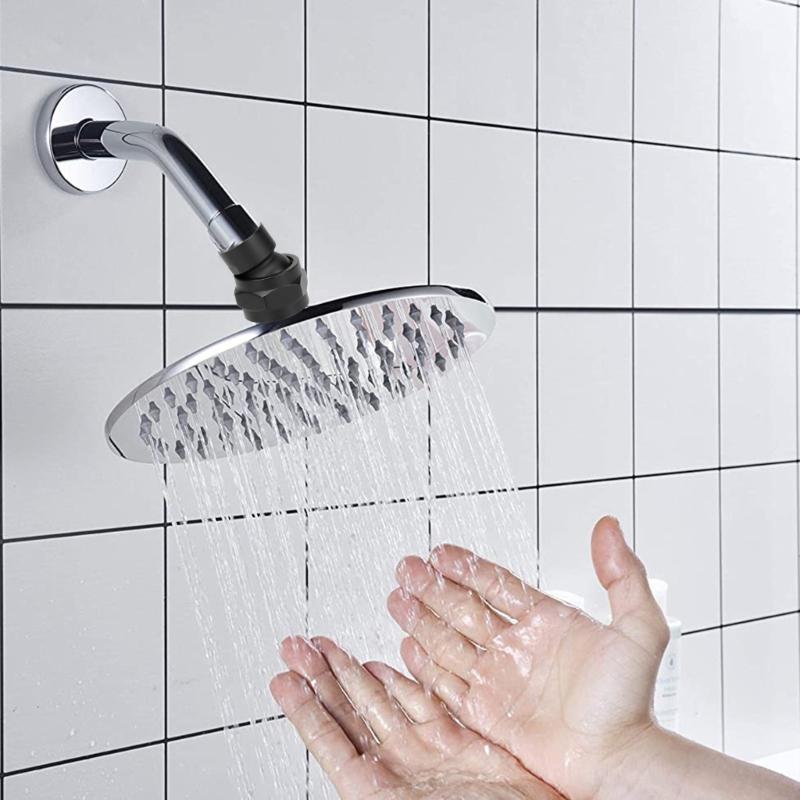 Adjustable Shower Arm Connector Brass Shower Head Swivel Ball Adapter enhances Durability & Rusts Resistance for Bathroom