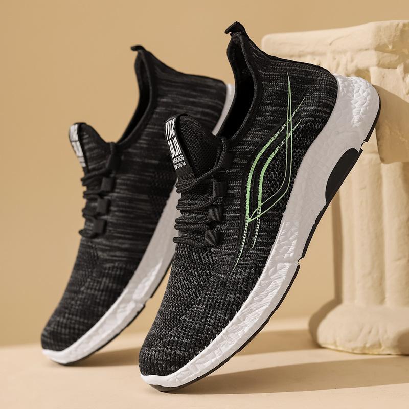 Summer Mesh Men's Casual Sneakers Breathable Comfortable Lace-up Jogging Shoes New Anti-slip Wear-resistant Platform Shoes 2025