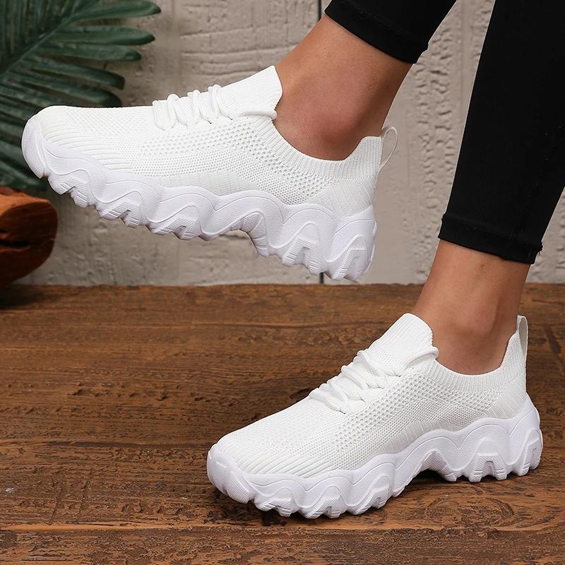 Female Designer Shoes Comfortable Mesh Breathable Minimalist Walking Shoes Outdoor Casual N Slip Women Sneakers Platform Shoes
