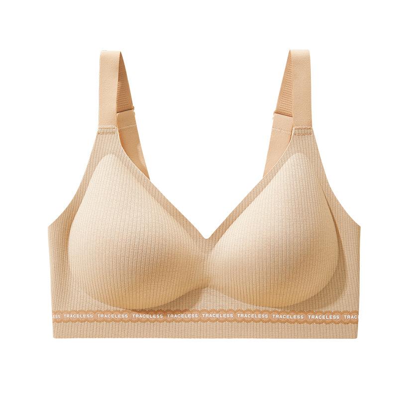 

[Customized] Camel fleece lift and warm muscle foundation, seamless jacquard thread soft support invisible text M