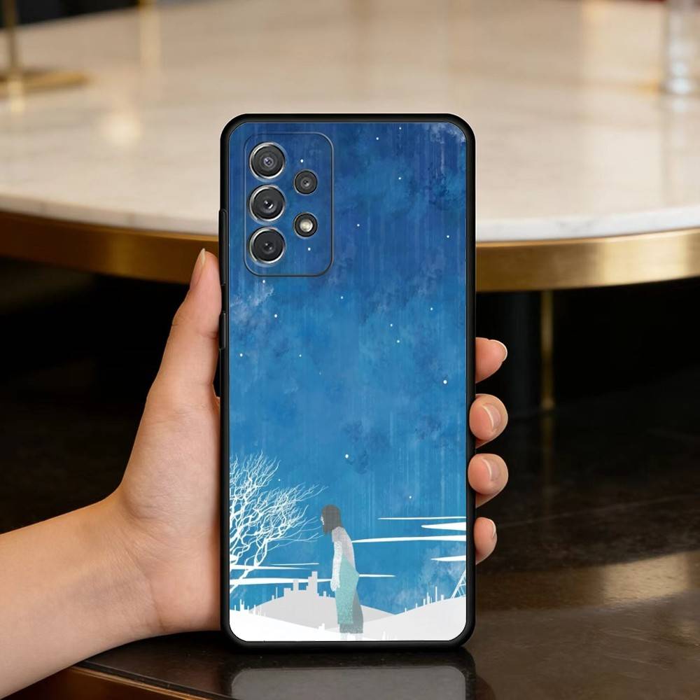 

Band Y-Yorushikas Soft Silicone Black Cover Phone Case For Samsung Galaxy A73,A72,A71,A70,A53,A52,A51 Samsung a31