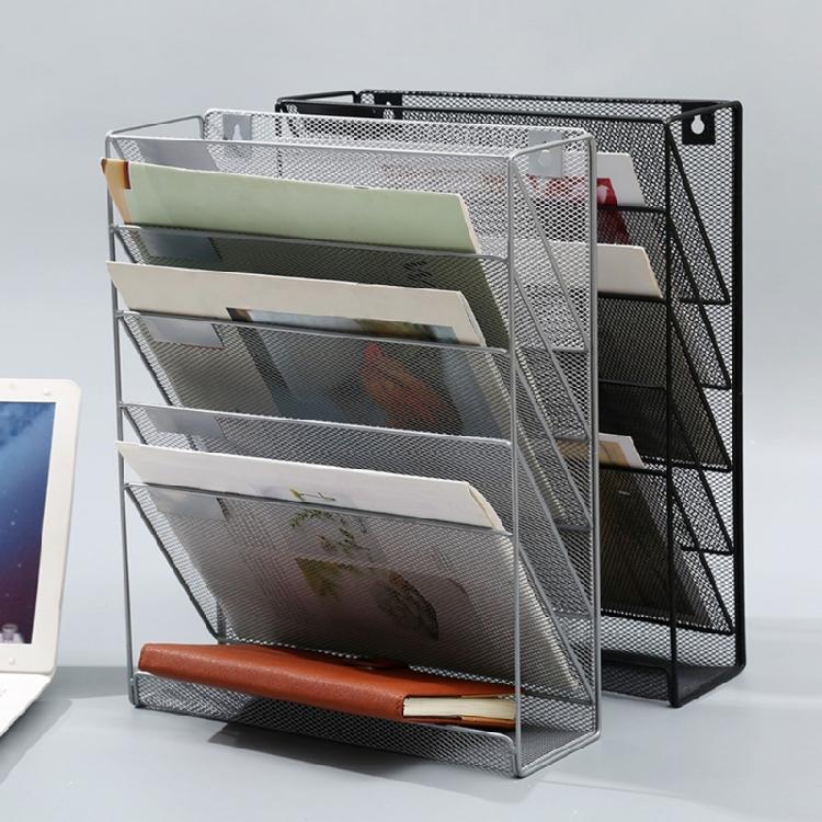 Wall Mount File Holder Metal File Holder Organizer for File Paper Office Accessories Wall Mounted Magazine Rack
