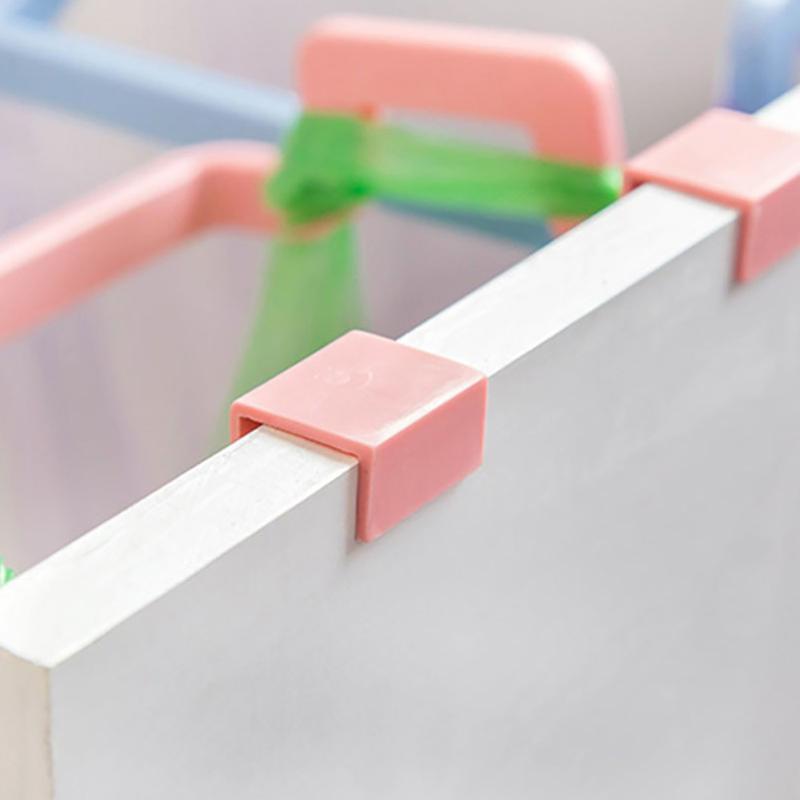 Portable Plastic Garbage Hanging Kitchen Trash Storage Rack Bag Hook Organzier