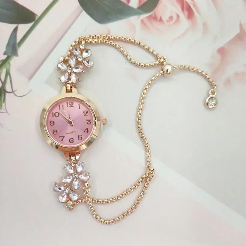 Woman Watches Brand Vintage Rhinestone Quartz Watches Bracelet Ladies Wristwatch Luxury Relógio Feminino Montre Femme reloj