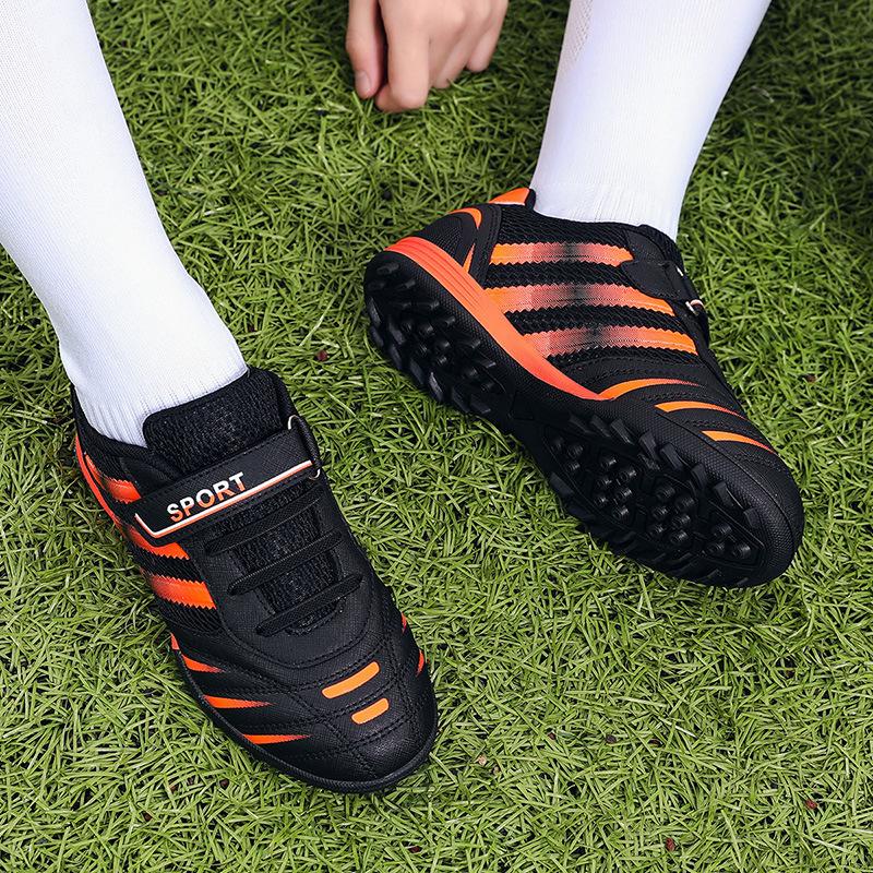 

2026 summer primary school children s football shoes men s broken nails boys and girls children Velcro mesh training shoes 39