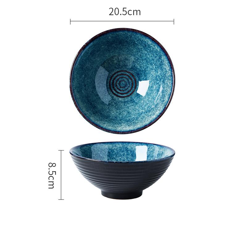 Japanese Vintage Porcelain Bowl Creative Homehold Lamian Noodles Instant Noodle Bowl Vegetable Salad Rice Soup Bowls Kitchenware
