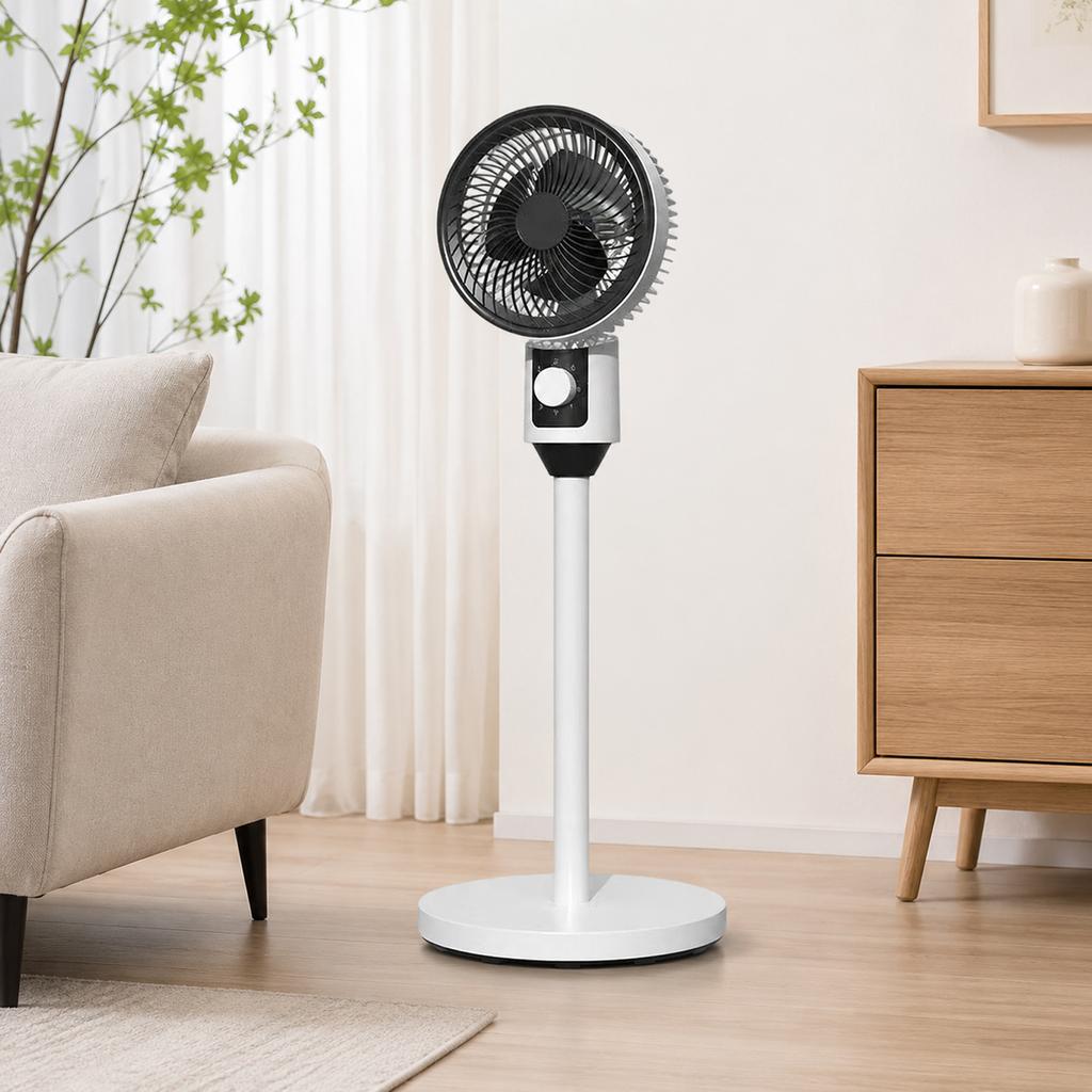 Teleskopischer Standventilator mit Oszillation, -Verstellbarer Tisch- und Standventilator