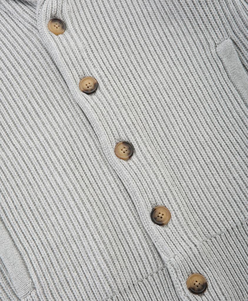 Gray Cotton Knit Cardigan by BB Cream