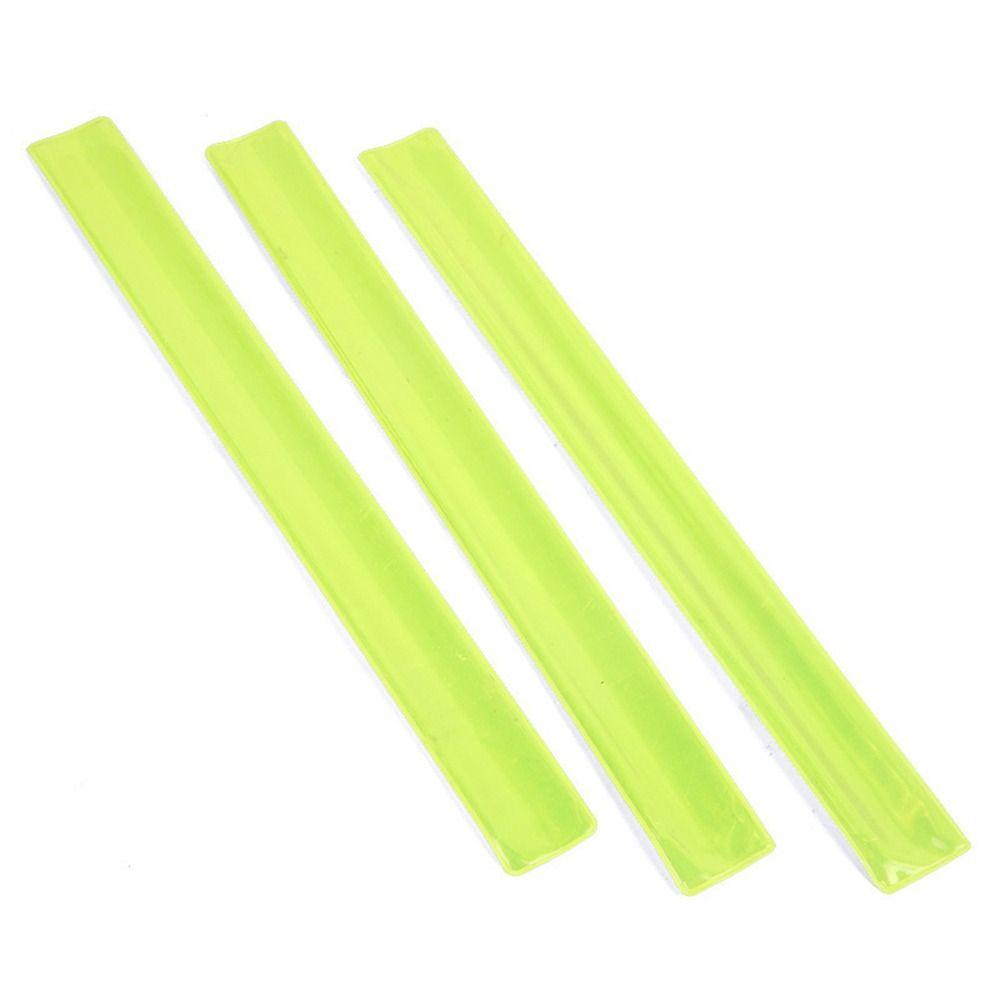 20Pcs 22/30cm Reflective Safety Wrist Strap Green Reflective Snap Ring Ankle Leg Strap  Party