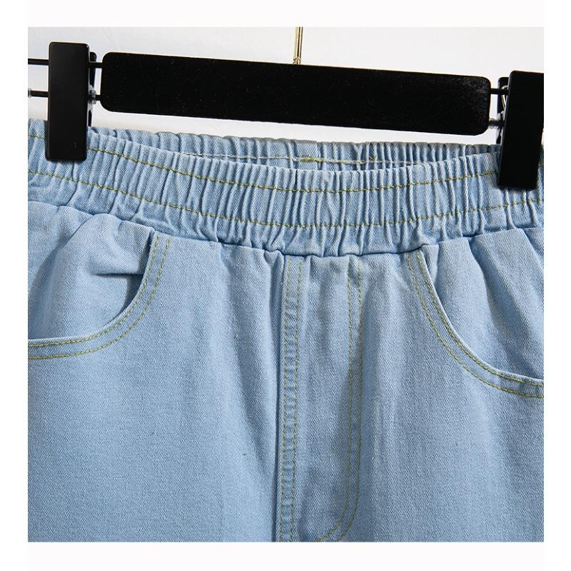 DIMANAF 2025 Autumn Plus Size Jeans New Women Blue Fashion Loose Pleated Vintage Pants